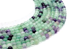 Perles Fluorita Multi 6mm sobre fil 40cm