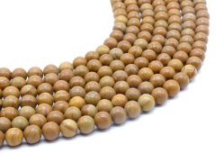 Perles Madeira Fossile 8mm sobre fil 40cm