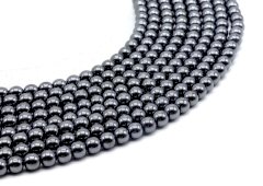 Perles Hematite 6mm sobre fil 40cm