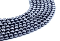 Perles Hematite 8mm sobre fil 40cm