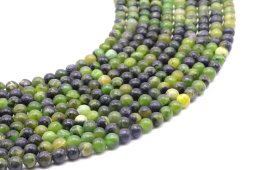 Perles Jade Néphrite 4mm sobre fil 40cm