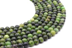 Perles Jade Néphrite 8mm sobre fil 40cm