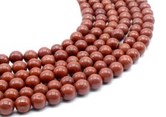 Perles Jaspe Vermelho 10mm sobre fil 40cm