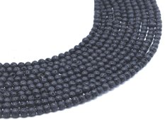 Perles de Lave 4mm sobre fil 40cm