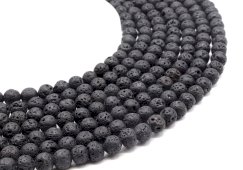 Perles de Lave 8mm sobre fil 40cm