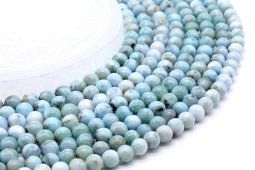 Perles Larimar 6mm sobre fil 40cm