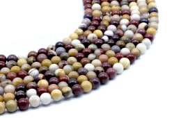 Perles Jaspe Mokaïte 6mm sobre fil 40cm