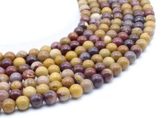 Perles Jaspe Mokaïte 8mm sobre fil 40cm