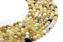 Perles Opala Amarelo 6mm sobre fil 40cm