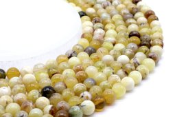 Perles Opala Amarelo 8mm sobre fil 40cm
