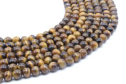 Perles Olho de Tigre 8mm sobre fil 40cm