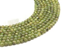 Perles Péridot 6mm sobre fil 40cm