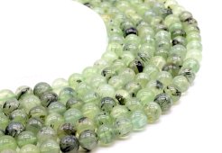 Perles Prehnite 10mm sobre fil 40cm