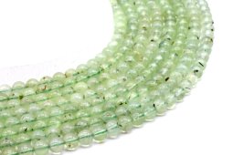 Perles Prehnite 6mm sobre fil 40cm