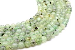 Perles Prehnite 8mm sobre fil 40cm