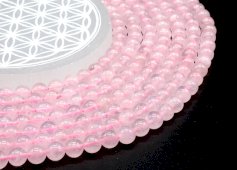 Perles Quartzo Rosa 8mm sobre fil 40cm