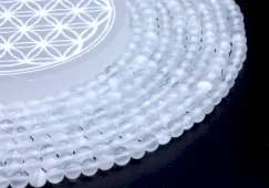 Perles Selenite 'AA' 6mm sobre fil 40cm