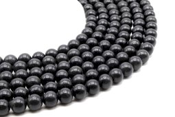 Perles Shungite 10mm sobre fil 40cm