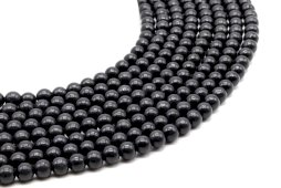 Perles Shungite 6mm sobre fil 40cm