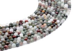 Perles Jaspe Héliotrope Africaine 4mm sobre fil 40cm