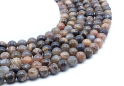 Perles de Sol Preta  'AA' 10mm sobre fil 40cm