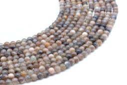 Perles de Sol Preta  'AA' 4mm sobre fil 40cm