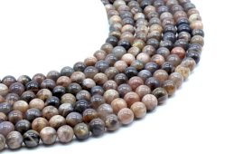 Perles de Sol Preta  'AA' 8mm sobre fil 40cm