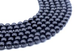 Perles Turmalina Preta 10mm sobre fil 40cm