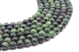 Perles Rubis Zoïsite 10mm sobre fil 40cm