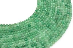 Contas facetadas Aventurina Verde 4mm em fio 38cm
