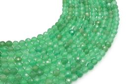 Contas facetadas Aventurina Verde 6mm em fio 38cm