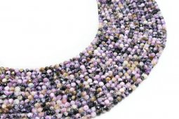 Perles facettées Charoïte 3mm sobre fil 40cm