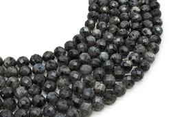 Contas facetadas Larvikite 8mm em fio 38cm