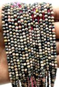 Perles facettées Rodonita 3mm sobre fil 40cm