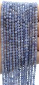 Perles facettées Tanzanite 3mm sobre fil 40cm