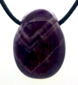 Ametista Chevron rolada Perfurada 3cm