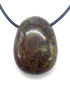 Jaspe Sangue de Dragão rolada Perfurada 3cm