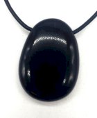 Obsidiana Preta rolada Perfurada 3cm