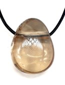 Quartzo Fumé rolada Perfurada 3cm