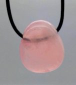 Quartzo Rosa rolada Perfurada 3cm