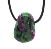 Rubis Zoïsite rolada Perfurada 3cm