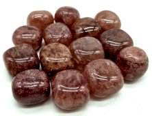 Quartzo Morango Vermelho 'A' roladas 200g