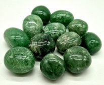 Quartzo Morango Verde 'A' roladas 200g