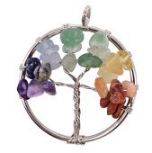 Pingente Árvore da Vida 7 Chakras 2.5cm