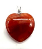 Pendente Coração Cornalina 2.5cm