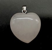 Pendente Coração Cristal de Rocha 2.5cm