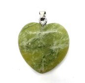 Pendente Coração Jade Verde 2.5cm