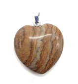 Pendente Coração Jaspe Paysage 2.5cm