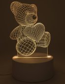 Luz noturna USB Plastique Ourson 14cm