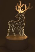 Luz noturna USB Plastique Cerf 16cm